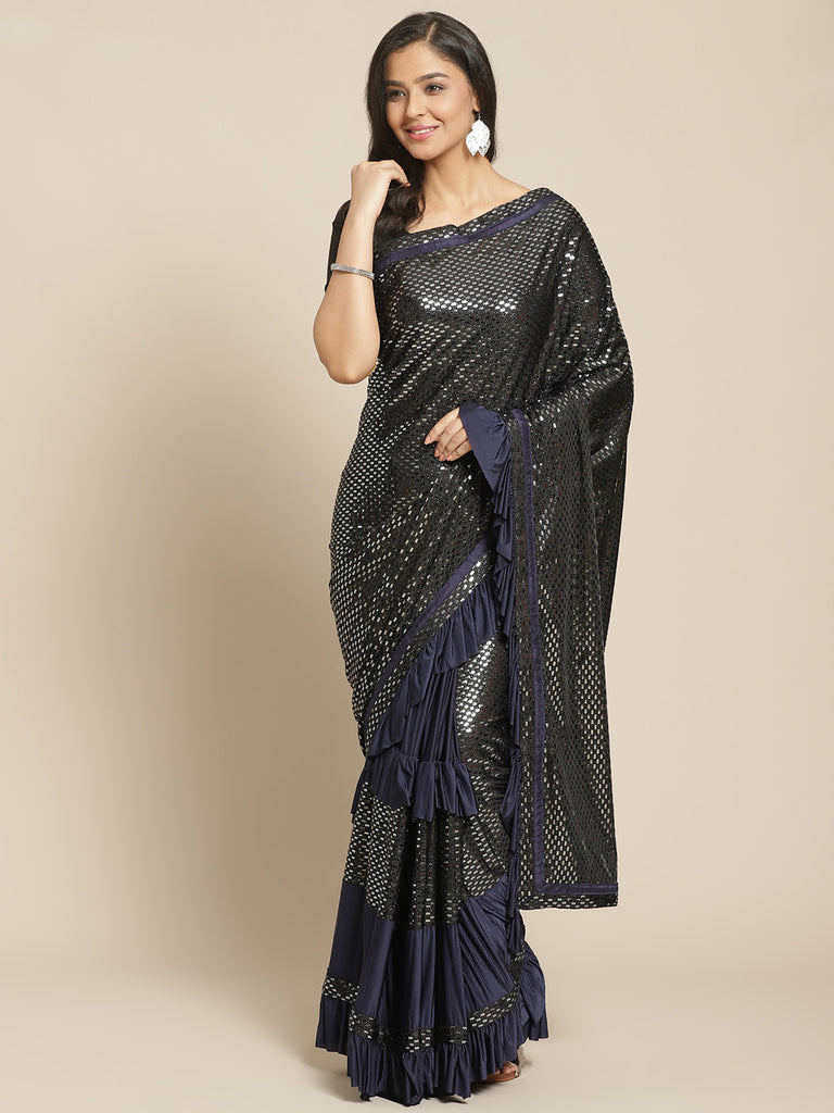 Ruffled Pre-Stitched sarees – Tagged Lycra– Chhabra 555