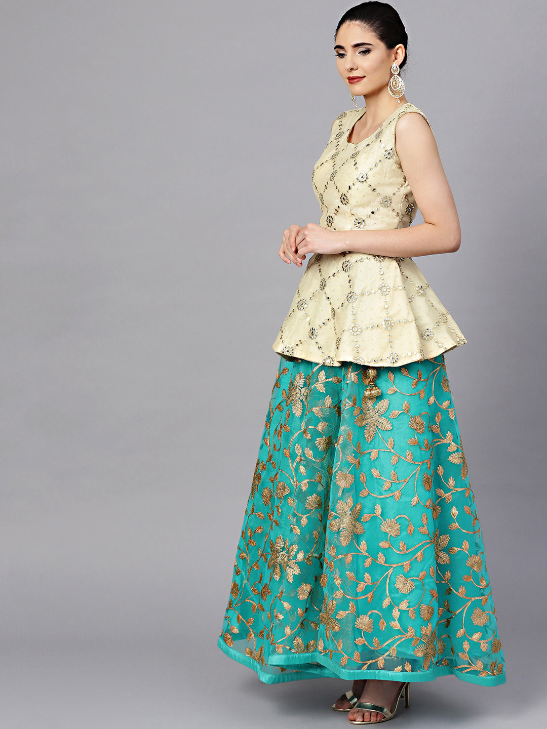 Peplum Top & Lehenga